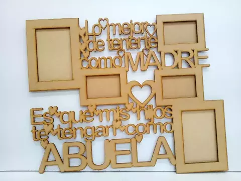 Cuadro con frase " Lo mejor de tenerte" 10x15cm - 7x10cm