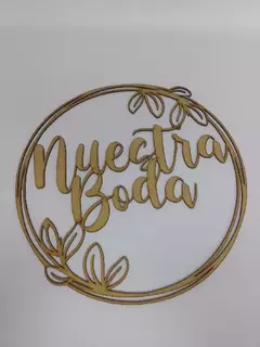 Aro calado "nuestra boda" 30cm - comprar online