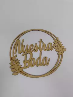 Aro calado "nuestra boda" 40cm - comprar online