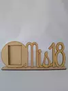 Porta retrato 7x10 + frase "mis 18"