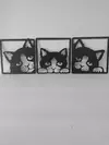Cuadro calado tríptico "Gatitos" Fibroplus