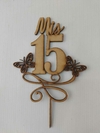 Topper calado "Mis 15"