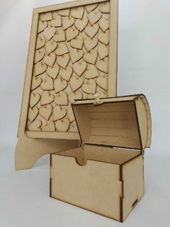 Cuadro de firmas 45x30cm Corazones - comprar online