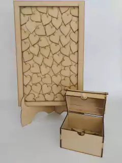 Cuadro de firmas 45x30cm Corazones en internet