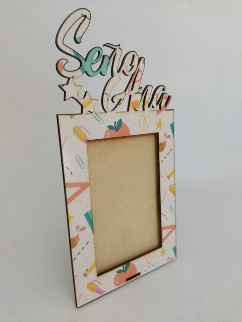 Porta retrato laminado "Seño"