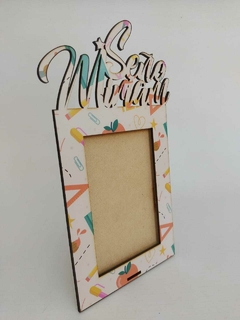 Porta retrato laminado "Seño" - tienda online