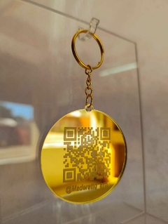 Llaveros Acrílico Dorado 6cm Emprendimientos - tienda online