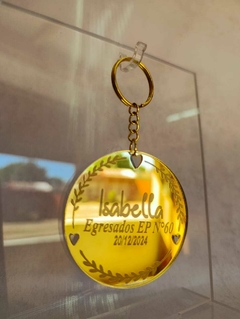 Llaveros Acrílico Dorado 6cm Egresados/as en internet