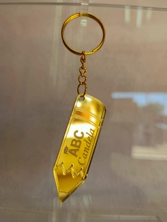 Llaveros Acrílico Dorado 6cm Me recibí en internet