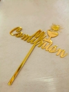 Topper Acrílico Dorado Mi Comunión - comprar online