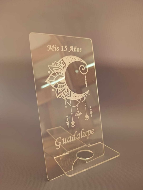 Porta Celular Acrílico Grabado - comprar online