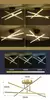 Imagem do Lustre de Teto Moderno Dourado LED – Design Minimalista para Sala, Escritório e Quarto