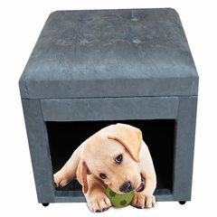 PUFF PET CASINHA CAES E GATOS - SUEDE CINZA