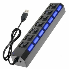 HUB USB 7 PORTAS COM LED - CONECTA TUDO COM BOTAO ON OFF na internet