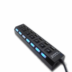HUB USB 7 PORTAS COM LED - CONECTA TUDO COM BOTAO ON OFF