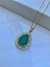 Colar pedra fusion verde