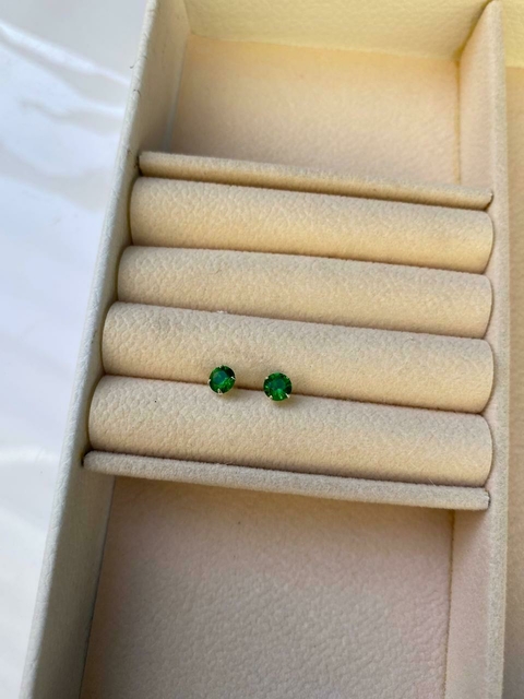 Brinco prata esmeraldas