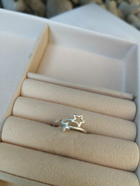 Anel Estrelas prata