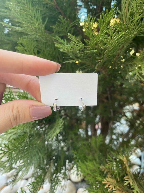 Brinco argola ródio tradicional