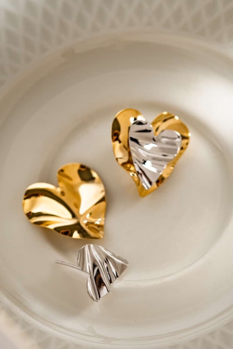 Brinco coração 2 em1