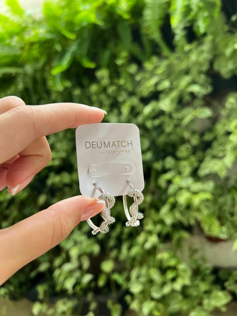 Brinco Argola Cobra cravejada