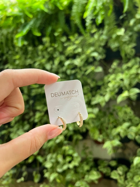 Brinco Argola cravejada