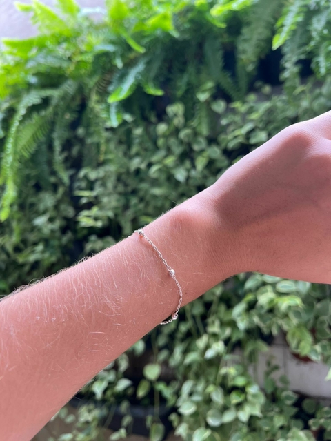 Pulseira Bolinha prata