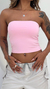 Tube top rosa pastel