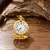 Relógio de Bolso Quartzo com Algarismos Arábicos Steampunk aberto centro