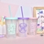 Vaso con sorbete Shine