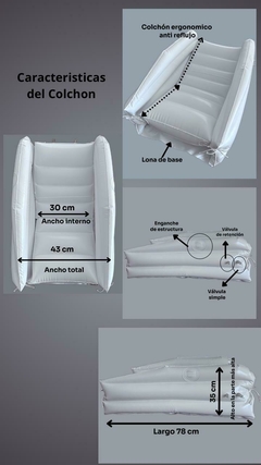 Imagen de PORTA SUEÑO INFLABLE ACUARELA / DULCE DE LECHE