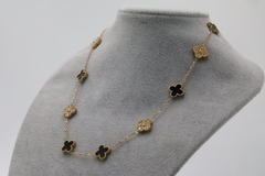 Collar tipo Van Cleef de 10 tréboles de 13 mm en acero inoxidable 316L 47 cm. en internet