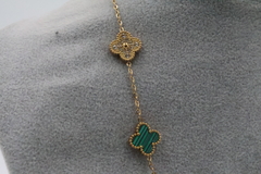 Collar tipo Van Cleef de 10 tréboles de 13 mm en acero inoxidable 316L 47 cm. - comprar en línea