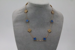 Collar tipo Van Cleef de 10 tréboles de 13 mm en acero inoxidable 316L 47 cm. - tienda en línea