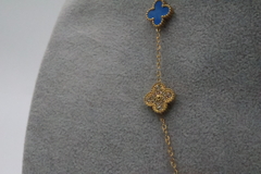 Imagen de Collar tipo Van Cleef de 10 tréboles de 13 mm en acero inoxidable 316L 47 cm.