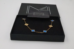 Collar tipo Van Cleef de 10 tréboles de 13 mm en acero inoxidable 316L 47 cm. - comprar en línea