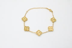 Pulsera Dorada tipo Van Cleef “trébol”. Doble Vista - tienda en línea