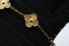 Imagen de Pulsera Dorada tipo Van Cleef “trébol”. Doble Vista