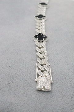 Pulsera cubana tipo Van Cleef en Plata .925 Nacional. - comprar en línea