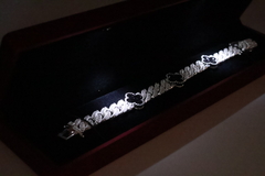 Pulsera cubana tipo Van Cleef en Plata .925 Nacional. - Dastoremx