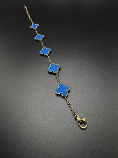 Pulsera Dorada tipo Van Cleef “trébol”. Doble Vista - comprar en línea