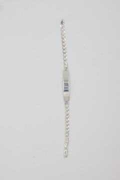 Pulsera barbada con placa en plata .925 - comprar en línea
