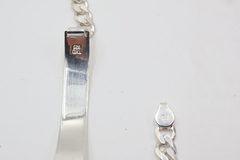 Pulsera barbada con placa en plata .925 en internet