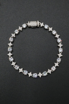 Pulsera Tenis Cross Star en Plata .925
