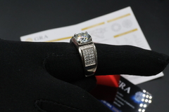 Anillo Ajustable (8-10) en Plata .925 con incrustaciones de 2ct de Moissanita D Corte VVS1 de 8 mm y Zirconia en internet