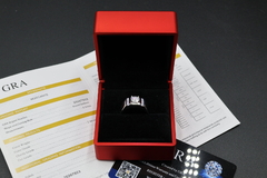 Imagen de Anillo Ajustable (8-10) en Plata .925 con incrustaciones de 2ct de Moissanita D Corte VVS1 de 8 mm y Zirconia