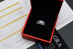 Anillo Ajustable (8-10) en Plata .925 con incrustaciones de 0.8ct de Moissanita D Corte VVS1 de 6 mm y Zirconia en internet