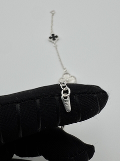 Pulsera tipo Van Cleef en Plata .925 / 3 tréboles de 4 hojas. - comprar en línea