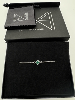 Pulsera tipo Van Cleef en Plata .925 1 Trébol de 4 hojas.