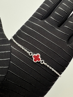 Imagen de Pulsera tipo Van Cleef en Plata .925 1 Trébol de 4 hojas.